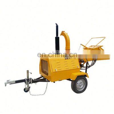 CE approval hydraulic feeding rollers 50HP diesel engine wood chipper DH-50 double hydraulic feeding hopper