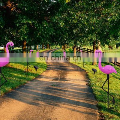 Waterproof Outdoor Waterproof Garden LED Light Decorative Pathway Stake Solar Flamingo LED Lawn Lights