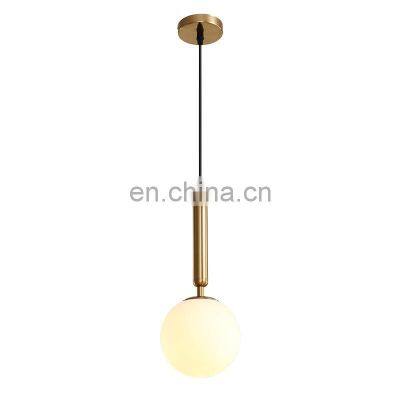 Modern Pendant Lamp Gold Glass Ball Lamps LED Hanging Lights Fixtures For Dining Room Bedroom Decoration Lighting