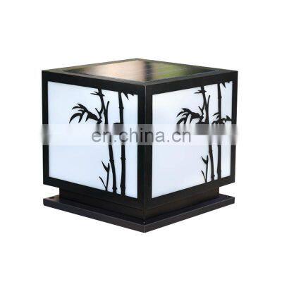 Outdoor Waterproof Landscape Lighting Led Solar Column Head Light For Community Courtyard Square Pillar Lamp