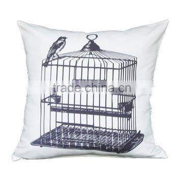 birdcage style printed cushion