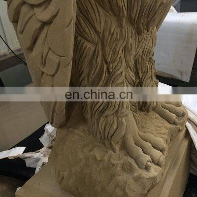 Factory Supply Large Statue Sandstone Animal Eagle Figurines Stone Carvings and Sculptures photo-5