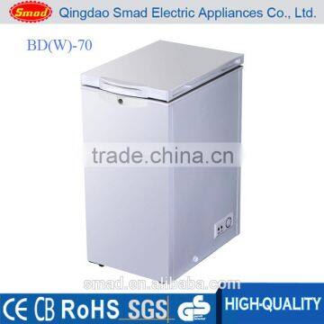 70L small capacity Top Open Solid Door Chest Freezer For Sale with best price