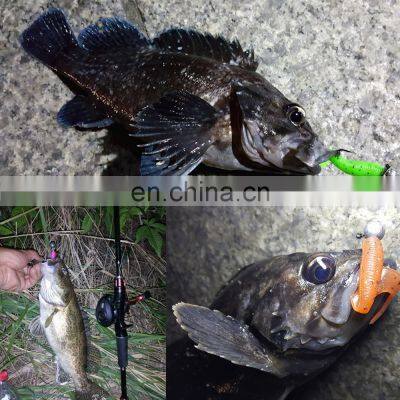 JOHNCOO Soft Worm Fishing Lure Soft Bait Lures Trout Bass Salmon Freshwater Saltwater Fishing Bait