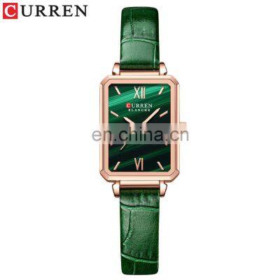 Curren / 9082 Luxury Brand New Ladies Watch Leather Fashion Casual Quartz Ladies Watch Reloj Verde Para Mujer