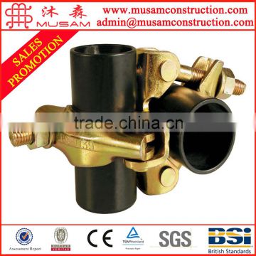 Promotion Price !!! 1.5 inch British type electrical galvanized scaffolding quick coupler for pipe