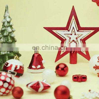 Top Ranking Luxurious Home Tree Red Ball Hanging Outdoor Yard Christmas Decorations White