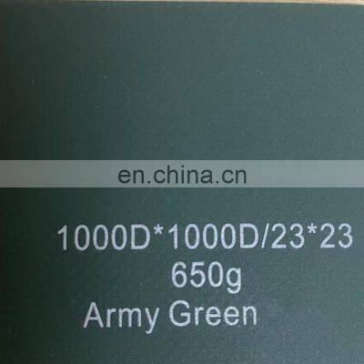 Tela de PVC verde ejército de 1000d, 23*23, 650 g/m², con un espesor de 0.9 mm, material de lona para bote inflable photo-2