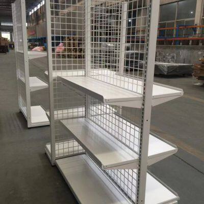 Металлические решетчатые полки для магазинов, оборудование для торговых точек, розничные мебельные изделия, стеллажи для супермаркета