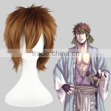 High Quality 35cm Short Straight Naruto wig Sabaku no Gaara Brown Wig Cosplay Synthetic Anime Wig Cosplay Hair Wigs