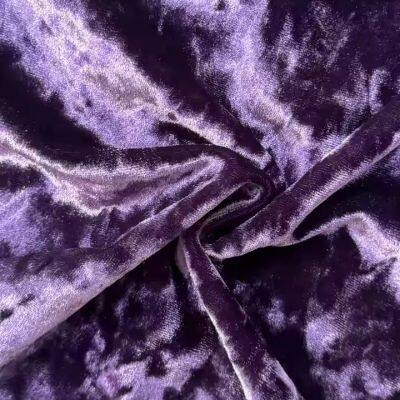 Multi-color Crushed Velvet Fabric Durable Anti-StaticTear Resistant Comfortable and Soft Crushed Velour Fabric for Dress Garment