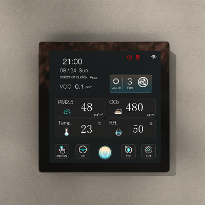 Source Factory Home HVAC Systems Tuya APP Remote Control Wall-Mounted Ventilation System Smart Controller