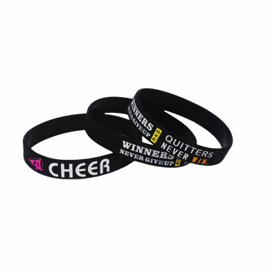 Factory Directly Custom Printed Logo Creative Low Price Sports Silicone Bracelet for Activities