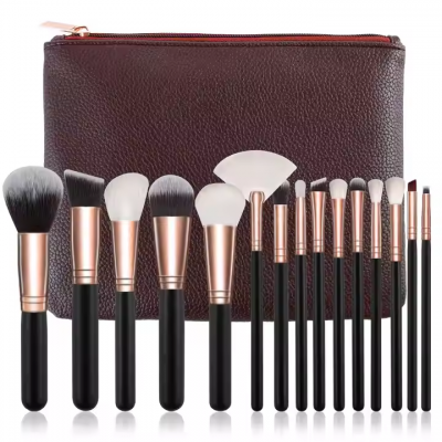 Cheap 15pcs Rose Gold Makeup Brush Set Cruelty Free Cosmetics Tool Soft Bristle Custom Logo Vegan Powder Blush Makeup Brush Set photo-3