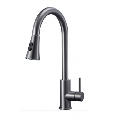 Stainless steel Kitchen Faucet with PullDown Sprayer Sink Faucet Brushed/Electroplate/GunmetalGrey