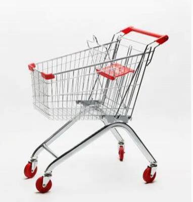 European Style Zinc Galvanized Shopping Trolley with Baby Seat