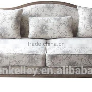 Low price antiqued finish fabric sofa used sofa American style