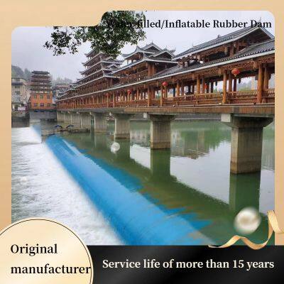 Reinforced Polyester Fabric Rubber Dam for Urban Landscape and Artificial Lake Construction