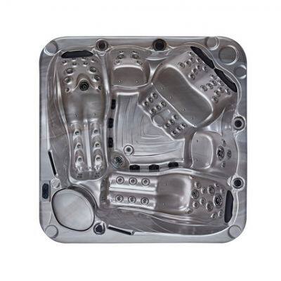 Acrylic Whirlpool Bath With LED Waterfall, Bluetooth Speaker Pillow Massage Bathroom Tub photo-2