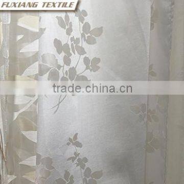 100% Polyester Burn-out Geometric/leaves/ Branches Window Curtain Fabric photo-2
