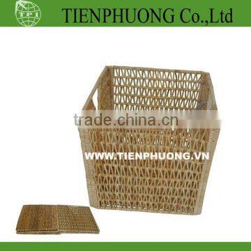 Wicker folder storage boxes