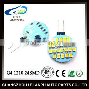Auto Led Bulb Light G4 1210 24SMD Warm Led AC/DC12V G4 Led Car Accessories Light photo-2