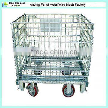 HD Foldable Storage Metal Cage with Wheels, Zinc plated-1000x800x840mm