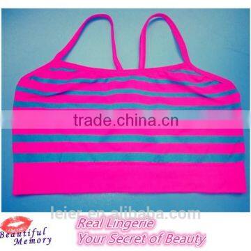 Fashion Seamless Sport Bra, Shdow Stripe Printed