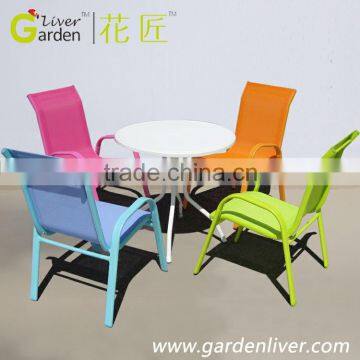 Cheap outdoor garden kids chair sling outdoor children table and chairs