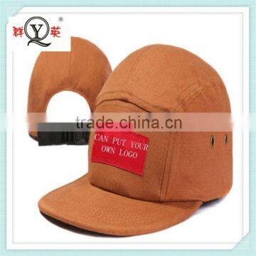 5 panel hat woven patch snap strap back custom logo 5 panel hat wholesale alibaba