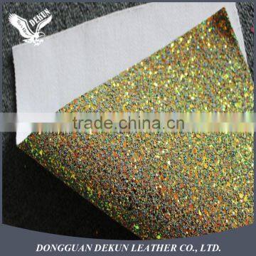 shining glitter pu synthetic leather for bag purse wallet