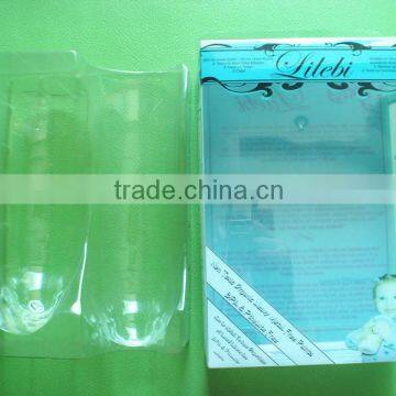 Printed folding packing box with inner blister tray