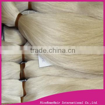 cuticle intact unprocessed russian human blonde hair bulk