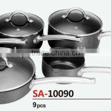 9pcs High Quality Hard Anodized Alu Pot