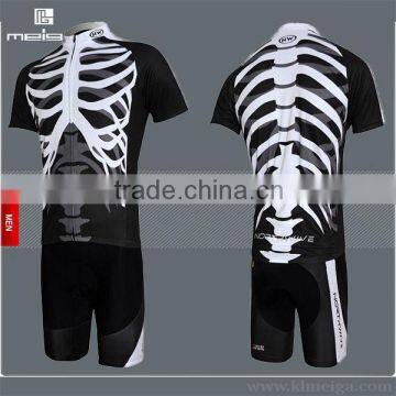 Polyester Novel Sublimation Skeleton Sexy Print UV50+cycling Suits Out Door Sport Wear
