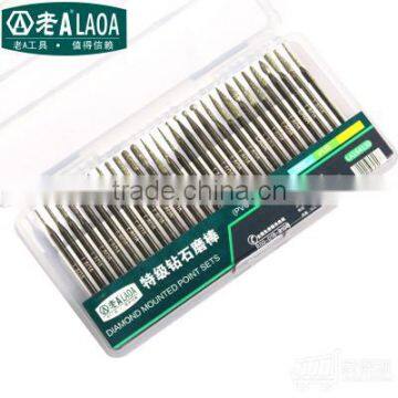 LAOA30pcs Set 3mm Free Shipping Diamond Grinding Tools Emerald Jade Carving Tools Rod Mill photo-3