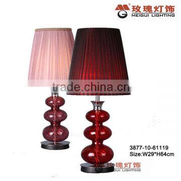 red glass table lamps