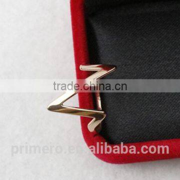 18K Rose Gold Plating Lightning Design Finger Rings Fashion Stainless Steel Jewelry Wholesale photo-3