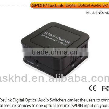 Optical Toslink/Spdif Switcher 3x1 for AV amplifier