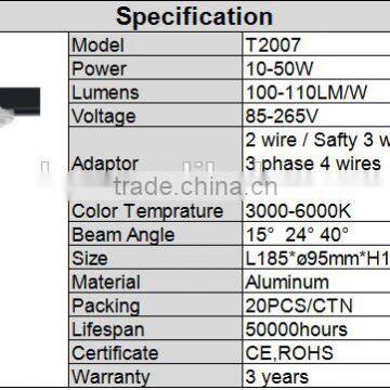 High Quality Track Light 20W 40W White Black AC85-265V photo-3
