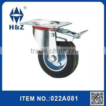 Steel rubber industrial european casters