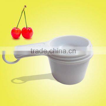 New Products 2016 White Portable Silicone Measuring Cups Spoon
