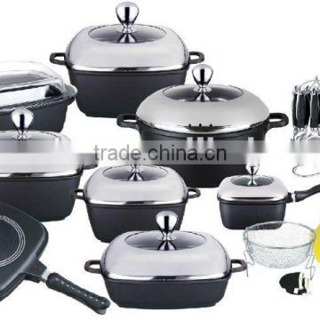 25PCS Aluminium Non-stick Cookware Set