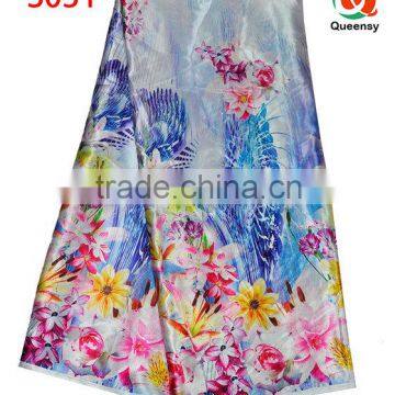 hot selling floral printed satin fabric, wholesale price satin fabric S031