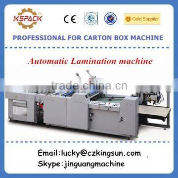 Carton box making machine / paperboard automatic double side lamination machine