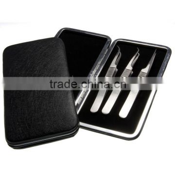 High quality Stainless steel eyelash tweezers Set