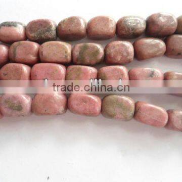 Semi precious stone rhodonite nugget jewelry beads