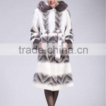 Prited Beautiful Rex Fur Coat