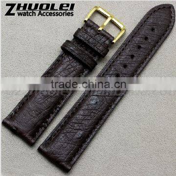 Hot Fashion 18|19|20|21|22mm high quality imported Ostrich leather bracelet 18mm 19mm 20mm 21mm 22mm wholesale 3pcs