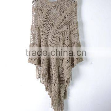 Fashion dress patterns women mexican style knitted poncho